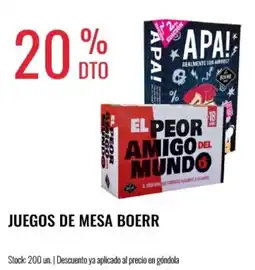 Supermercados Tadicor Boerr juegos de mesa oferta