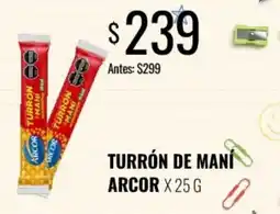 Super MAMI Arcor turrón de maní oferta