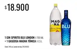 Super MAMI Spirito blu gin london + tónica gaseosa magna oferta