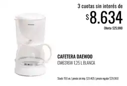 Supermercados Tadicor Daewoo cafetera oferta