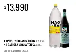 Super MAMI Aperitivo branca menta +1 gaseosa magna tónica oferta