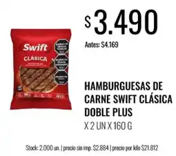 Super MAMI Swift hamburguesas de carne clásica oferta
