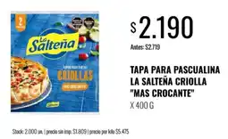 Super MAMI La saltena tapa para pascualina criolla mas crocante oferta