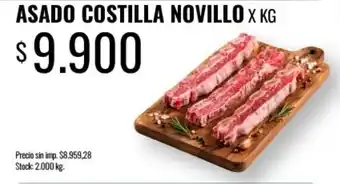 Super MAMI Asado costilla novillo oferta