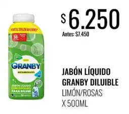 Super MAMI Granby jabón líquido diluible limón/rosas oferta