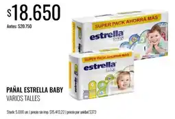 Super MAMI Estrella baby pañal oferta