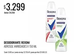 Super MAMI Rexona desodorante aerosol variedades oferta