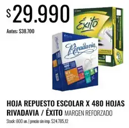 Super MAMI Rivadavia hoja repuesto escolar éxito margen reforzado oferta