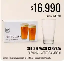 Super MAMI Meteora vaso cerveza oferta