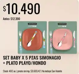 Super MAMI Simonaggio set baby + plato playo/hondo oferta