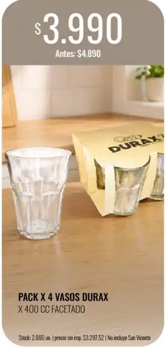 Super MAMI Durax vasos oferta