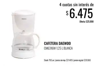 Super MAMI Daewoo cafetera oferta