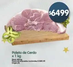 Supermercados Buenos Días Paleta de Cerdo oferta