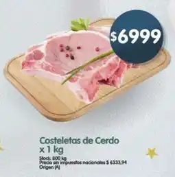 Supermercados Buenos Días Costeletas de Cerdo oferta