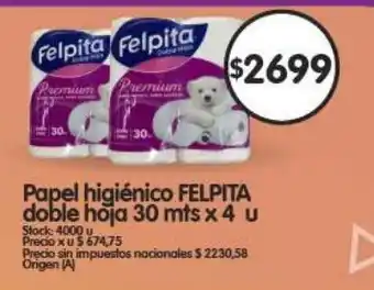 Supermercados Buenos Días Felpita papel higiénico oferta
