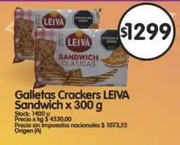 Supermercados Buenos Días Leiva galletas crackers sandwich oferta