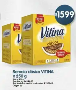 Supermercados Buenos Días Vitina semola clásica oferta
