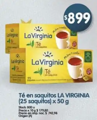 Supermercados Buenos Días La virginia té en saquitos oferta