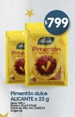 Supermercados Buenos Días Alicante pimentón dulce oferta