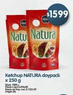 Supermercados Buenos Días Natura ketchup oferta
