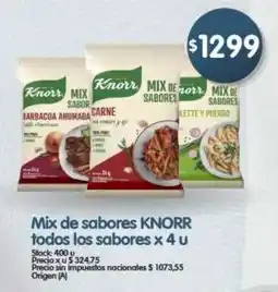 Supermercados Buenos Días Knorr mix de sabores oferta