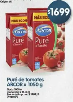Supermercados Buenos Días Arcor puré de tomate oferta