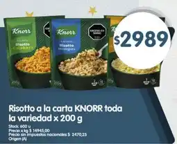 Supermercados Buenos Días Knorr risotto a la carta oferta