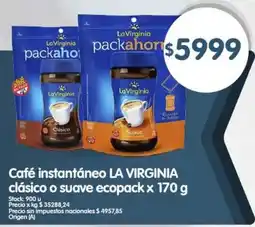 Supermercados Buenos Días La virginia café instantáneo clásico o suave oferta