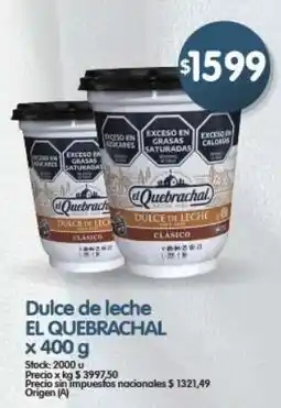 Supermercados Buenos Días El quebrachal dulce de leche oferta