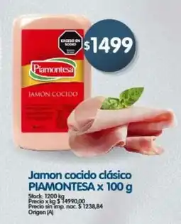 Supermercados Buenos Días Piamontesa jamon cocido clasico oferta
