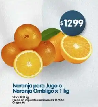 Naranja para Jugo o Naranja Ombligo