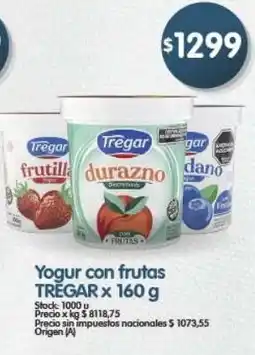 Supermercados Buenos Días Tregar yogur con frutas oferta