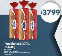 Supermercados Buenos Días Lactal pan blanco oferta