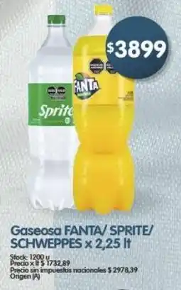 Supermercados Buenos Días Fanta/ Sprite/ Schweppes oferta