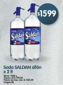 Supermercados Buenos Días Saldan soda sifón oferta