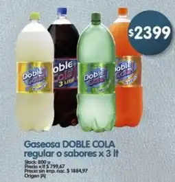Supermercados Buenos Días Doble cola gaseosa regular o sabores oferta