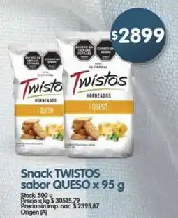 Supermercados Buenos Días Twistos snack sabor queso oferta