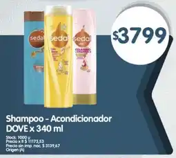 Supermercados Buenos Días Dove shampoo - acondicionador oferta