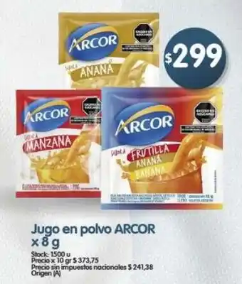 Supermercados Buenos Días Arcor jugo en polvo oferta