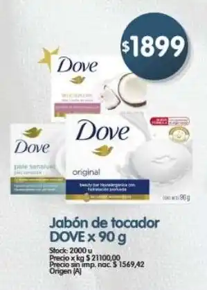 Supermercados Buenos Días Dove jabón de tocador oferta