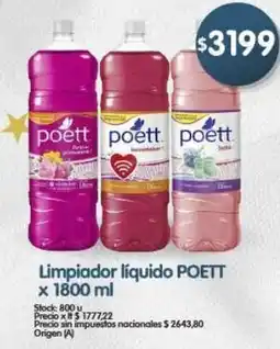 Supermercados Buenos Días Poett limpiador líquido oferta