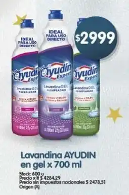 Supermercados Buenos Días Ayudin lavandina en gel oferta