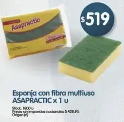 Supermercados Buenos Días Asapractic esponja con fibra multiuso oferta