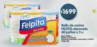 Supermercados Buenos Días Felpita rollo de cocina decorado oferta
