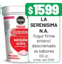 Almacor La serenisima yogur firme entero descremado vs sabores oferta