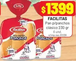 Almacor Facilitas pan p/panchos clásico oferta