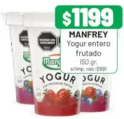 Almacor Manfrey yogur entero frutado oferta