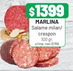 Almacor Marlina salame milan/ crespon oferta