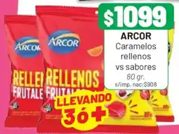 Almacor Arcor caramelos rellenos vs sabores oferta