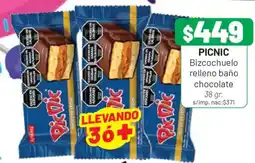 Almacor Picnic bizcochuelo relleno baño chocolate oferta